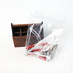 1:12 ミニミニチュアおもちゃミニツールボックス  金属合金工具セット  プラチナ  46x24x41mm&nbsp;PW-WG21224-01