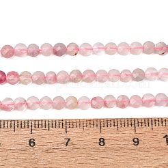 グラデーション天然トルマリンビーズの連  フラットラウンド  多面カット  ピンク  3.5~4x2.5mm  約100~105個/連  15.55''~15.75''（39.5~40センチメートル）&nbsp;GG-CBA9631-D06-01B