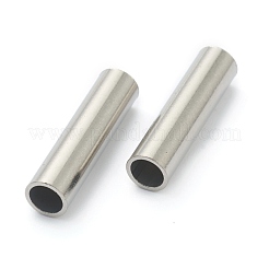変色しない304ステンレススチールビーズ  チューブビーズ  ステンレス鋼色  20x5mm  穴：4mm&nbsp;STAS-H160-05B-P