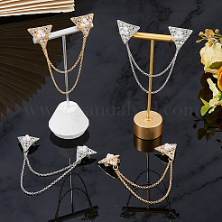 6Pcs 2 Colors Triangle Lapel Pins&nbsp;JEWB-FH0002-55