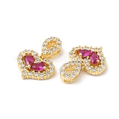 Real 16K Gold Plated Brass Micro Pave Cubic Zirconia Pendants&nbsp;ZIRC-L103-049G