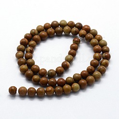 Natural Wood Lace Stone Wooden Jasper Beads Strands&nbsp;G-I199-17-10mm
