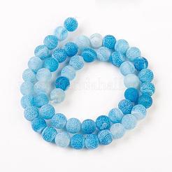 Natural Weathered Agate Beads Strands&nbsp;G-G589-8mm-14