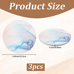 3Pcs Porcelain Cup Mats&nbsp;PORC-DJ0001-01B