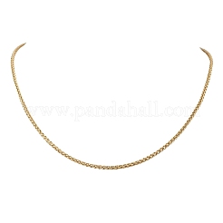 2.5mm 304 ステンレススチール ウィートチェーンネックレス  ゴールドカラー  20.12インチ（51.1cm）&nbsp;NJEW-JN05719