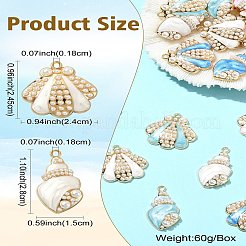 20Pcs 10 Styles Marine Theme Alloy Enamel Pendants&nbsp;FIND-CJ0002-93