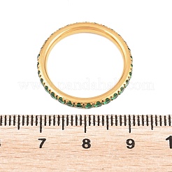304 Stainless Steel Micro Pave Cubic Zirconia Finger Rings for Women&nbsp;RJEW-F214-01G-03