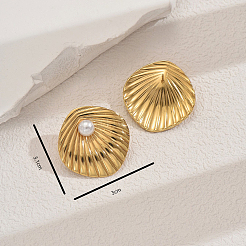 Elegant 201 Stainless Steel Textured Rhombus Stud Earrings&nbsp;YK4954