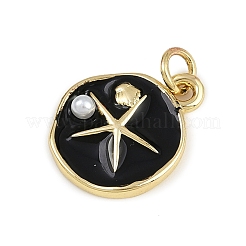 Brass Enamel Pendants&nbsp;KK-D409-02G