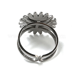 Sun 304 Stainless Steel Open Cuff Rings&nbsp;STAS-Z060-08P-01