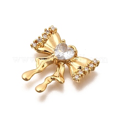 Brass Micro Pave Cubic Zirconia Pendants&nbsp;KK-B152-11B-G