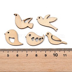 未完成の木製の切り抜き  鳥  DIYクラフト用品  バリーウッド  9.5~15.5x20~26x2.5mm  約50個/袋&nbsp;WD-CBACC5B-05