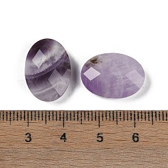天然石アメジストカボション  オーバル  多面カット  18x13x5.5~6.5mm&nbsp;G-O175-15J-02