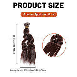 6Pcs 6 Styles PP/Fibre Twist Braid&nbsp;DIY-GL0005-60