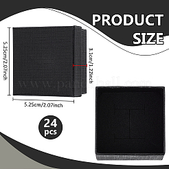 Square Cardboard Jewelry Storage Boxes&nbsp;CON-WH0115-35C
