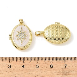 Brass Micro Pave Cubic Zirconia Locket Pendants&nbsp;KK-A290-09G