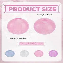 300Pcs Transparent Resin Beads&nbsp;MACR-LP0001-07