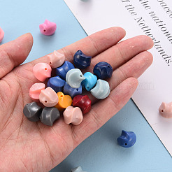 不透明なアクリルビーズ  ツイスト  ミックスカラー  14x13x12.5mm  穴：1.6mm  約387個/500g&nbsp;MACR-S373-16A