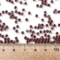 TOHOラウンドシードビーズ  日本製シードビーズ  （銅で裏打ちされた軽いアメジスト746)個  8/0  3mm  穴：1mm  約10000個/ポンド&nbsp;SEED-TR08-0746