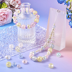 75Pcs 5 Styles Electroplate Acrylic European Beads&nbsp;OACR-TA0002-68