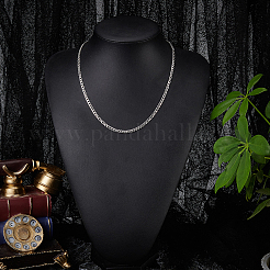 1Pc 304 Stainless Steel Cuban Link Chain Necklaces for Men Women&nbsp;NJEW-BM0001-08B