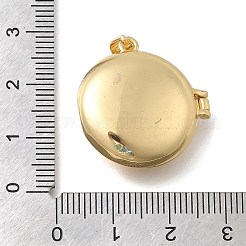 Brass Micro Pave Clear Cubic Zirconia Locket Pendants&nbsp;KK-D431-031C-G
