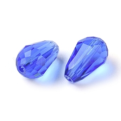 混合ファセットガラスビーズ  ティアドロップ  11x8mm  穴：1mm&nbsp;X-GLAA-R024-11x8mm-M