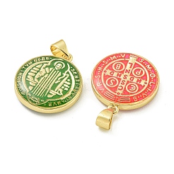Rack Plating Brass Enamel Pendants&nbsp;KK-Z067-26G