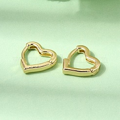 真鍮huggieフープピアス  ハート  16KGP本金メッキ  12x12x2.5mm&nbsp;EJEW-G473-04G