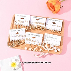 6Sets 6 Styles Alloy & Rhinestone Earring Sets for Women&nbsp;EJEW-FS0001-26