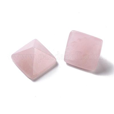 天然石ローズクォーツカボション  ピラミッド  20x20x12~13mm  対角長さ：26mm&nbsp;G-G759-Y06-1