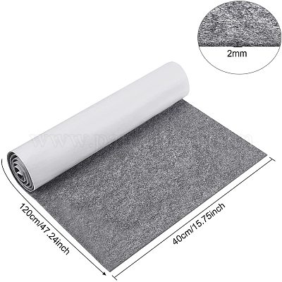 ポリエステルフェルトステッカー  粘着生地  長方形  濃いグレー  120x40x0.2cm&nbsp;DIY-WH0223-19F-1
