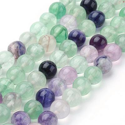 Natural Fluorite Beads Strands&nbsp;G-P318-05-8mm-1