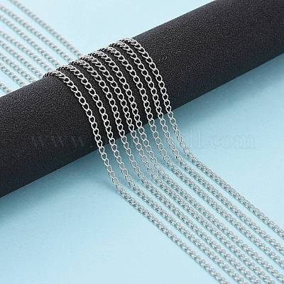 真鍮ツイストチェーン  カーブチェーン  ハンダ付け  プラチナ  2.7x2x0.4mm&nbsp;CHC-K006-03P-1