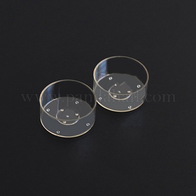 プラスチックキャンドルカップ  透明  フラットラウンド  38x38x17mm&nbsp;PW-WG7BBBA-02-1