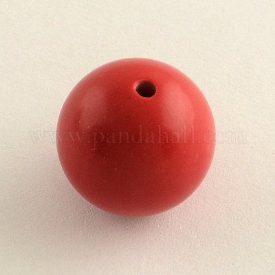 ラウンド辰砂ビーズ  ファイヤーブリック  8mm  穴：1.5mm&nbsp;CARL-Q002-8mm-1