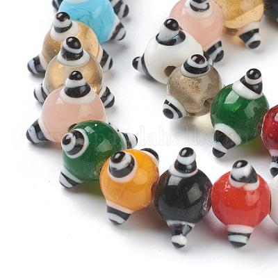 Handmade Bumpy Lampwork Beads&nbsp;LAMP-G142-07B-1