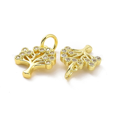 Brass Micro Pave Cubic Zirconia Charms&nbsp;KK-E068-VF063-1