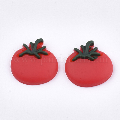 樹脂カボション  トマト  レッド  19x20x5mm&nbsp;CRES-T010-78-1