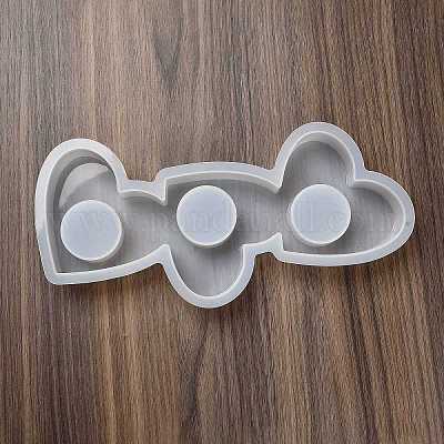 DIY Heart Candlesticks Silicone Molds&nbsp;DIY-G113-10B-1