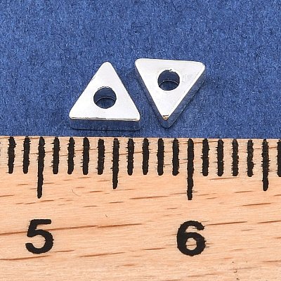 真鍮ビーズ  三角形  銀  4x4.5x2mm  穴：1.4mm&nbsp;KK-H250-02B-S-1