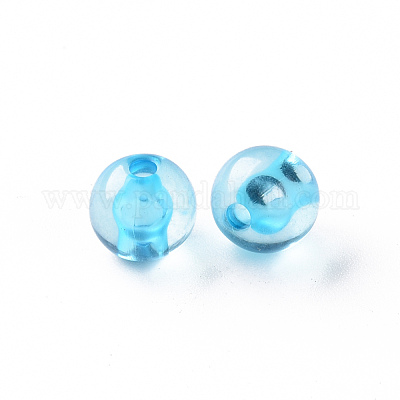 透明なアクリルビーズ  ラウンド  ミックスカラー  8x7mm  穴：2mm  約1745個/500g&nbsp;MACR-S370-A8mm-1