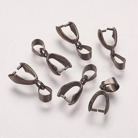 真鍮製ピンチべイル  アイスピック  ガンメタ色  14x7mm  穴：4x6mm&nbsp;KK-KK16-B-1