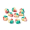 Handmade Polymer Clay Beads, Heart, Colorful, 10x11x5mm, Hole: 1.6mm