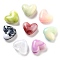 Imitation Gemstone Acrylic Beads, Heart, Colorful, 15x17x7mm, Hole: 2mm, 439pc/500g