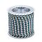 11M Polyester Braided Cord with Cotton Core & Metallic Thread, Cadet Blue, 2.5mm, about 10.0465 Yards(11m)/Roll