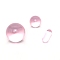 Glass Beads, No Hole, for Shisha, Mixed Shapes, Pink, 19mm