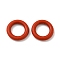 Rubber O Ring Connectors, Linking Ring, Indian Red, 16x3mm, Inner Diameter: 10mm
