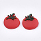 Resin Cabochons, Tomato, Red, 19x20x5mm