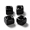 Handmade Lampwork Beads, square, Black, 9.5~11.5x10~12x8~8.5mm, Hole: 3.5~4mm